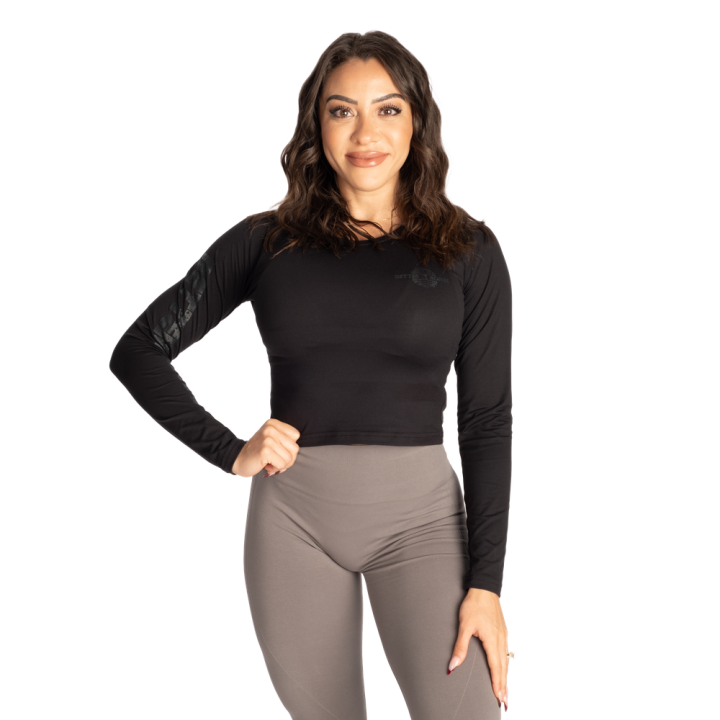 Women's Long Sleeve Crop Top Better Bodies: Elastane Blend