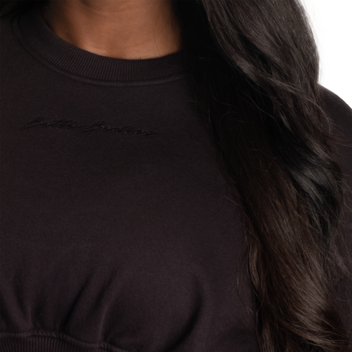 Women's Crop Sweater Better Bodies: Brushed Cotton Blend