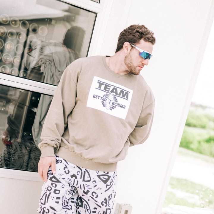 Men's Oversized Sweatshirt Better Bodies: Cotton Polyester