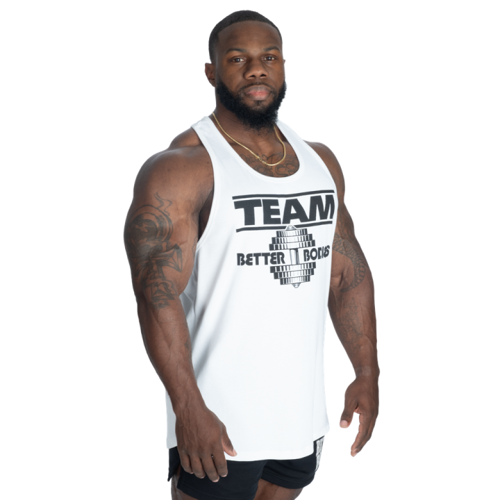 Men's T-Back Gym Vest Better Bodies: Ribbed Stretch Fabric