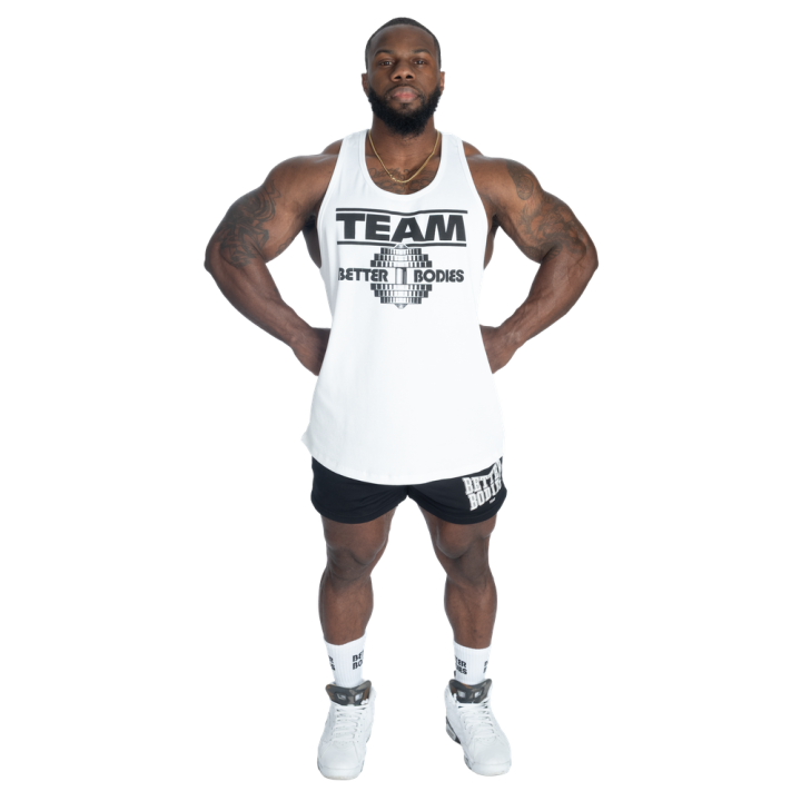 Men's T-Back Gym Vest Better Bodies: Ribbed Stretch Fabric