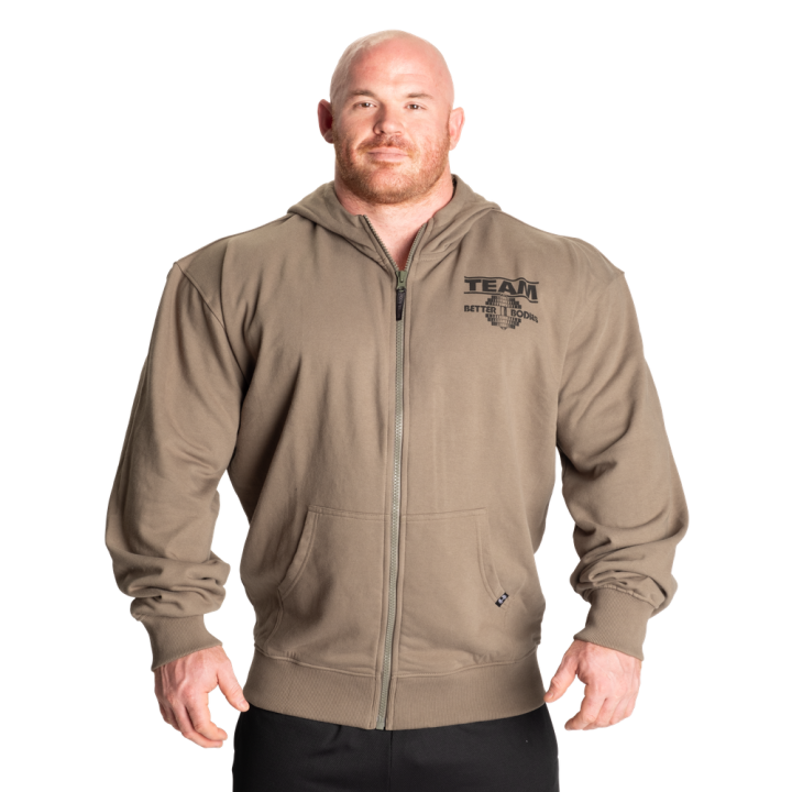 Felpa con cappuccio uomo Better Bodies: zip e cotone 86%