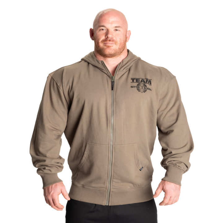 Men's Gym Hoodie Better Bodies: Full Zip, 86% Cotton
