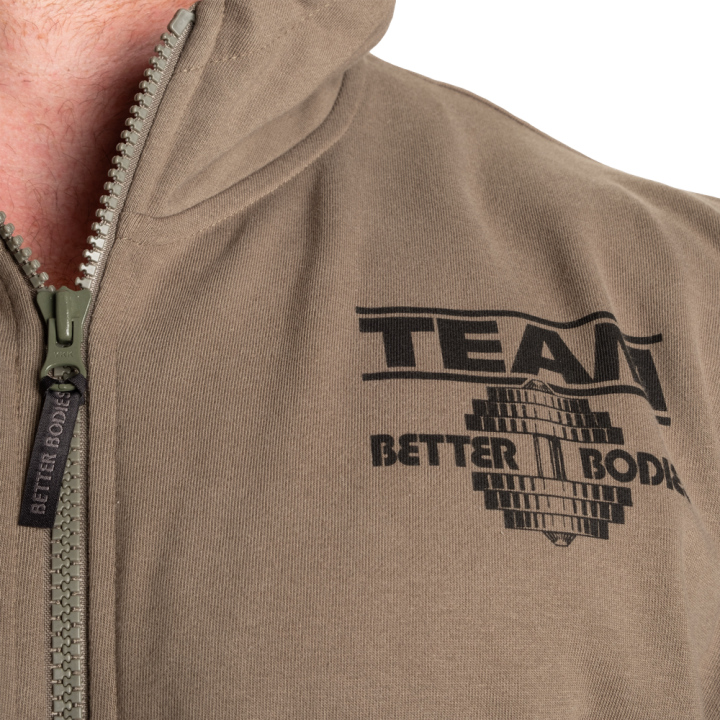 Felpa con cappuccio uomo Better Bodies: zip e cotone 86%