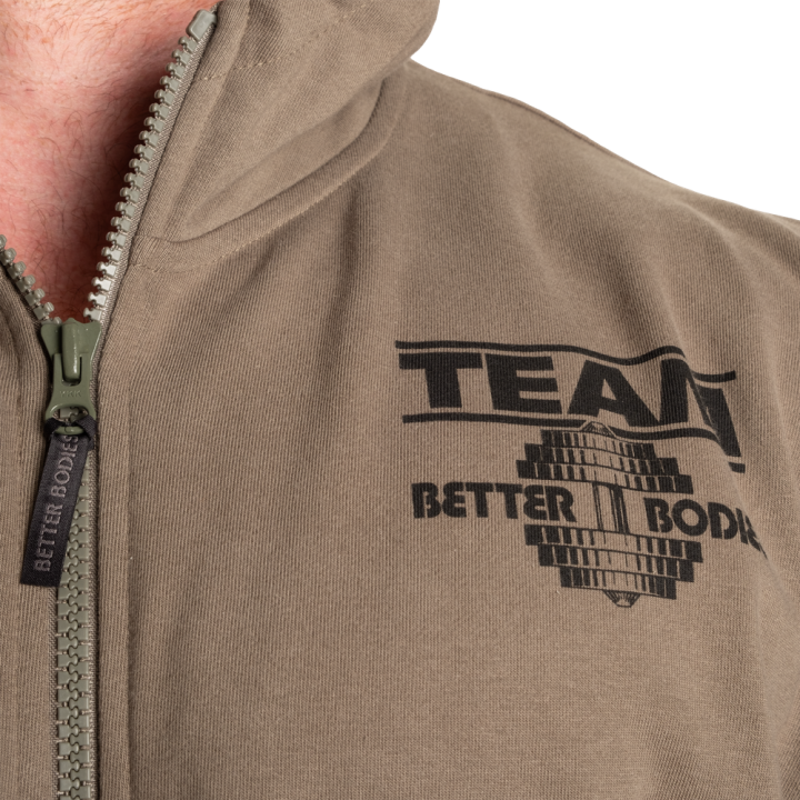 Men's Gym Hoodie Better Bodies: Full Zip, 86% Cotton