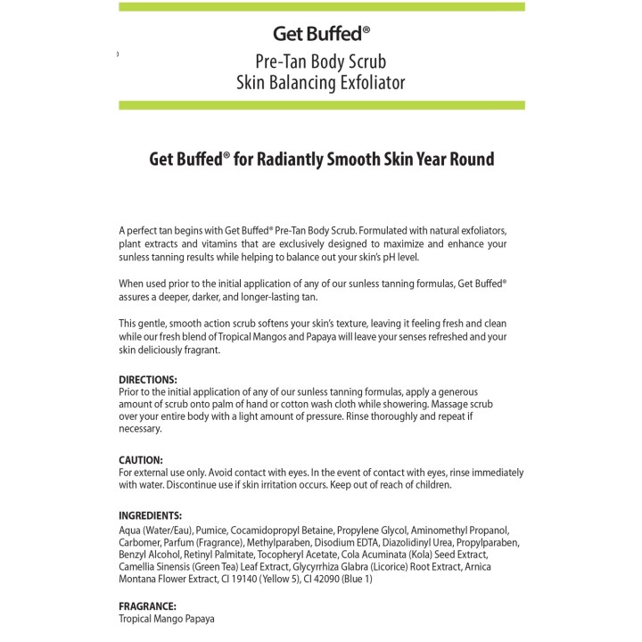 PRO TAN® STEP 1 GET BUFFED® PRE-TAN BODY SCRUB
