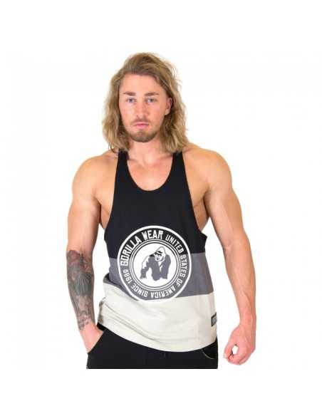 Nevada Stringer Tank Top - Black/Gray