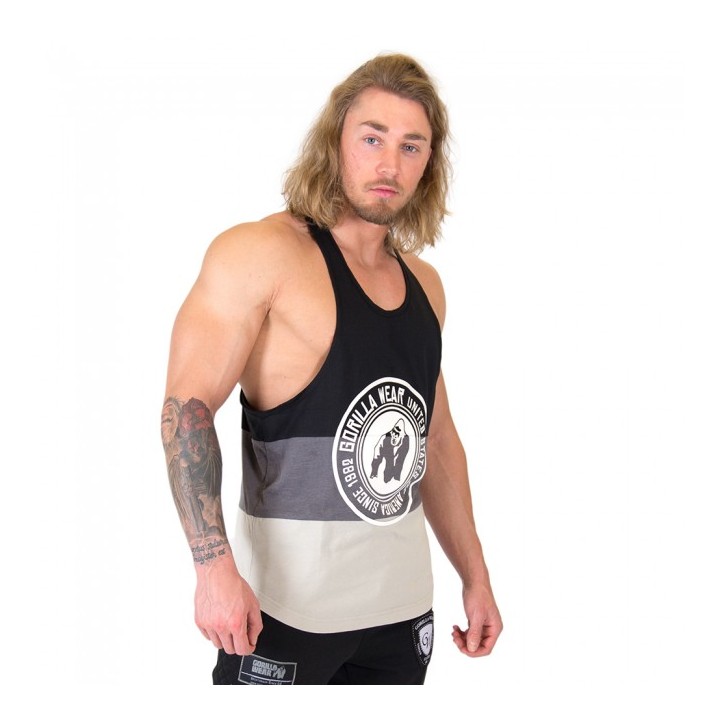 Nevada Stringer Tank Top - Black/Gray