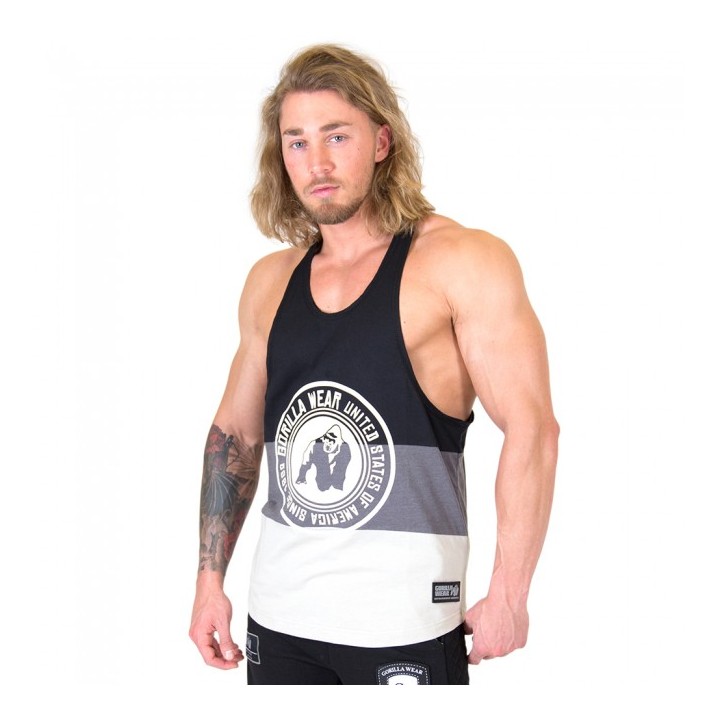 Nevada Stringer Tank Top - Black/Gray