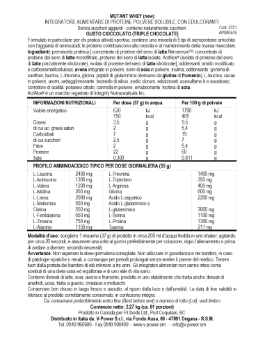 Mutant Whey 2,27 Kg