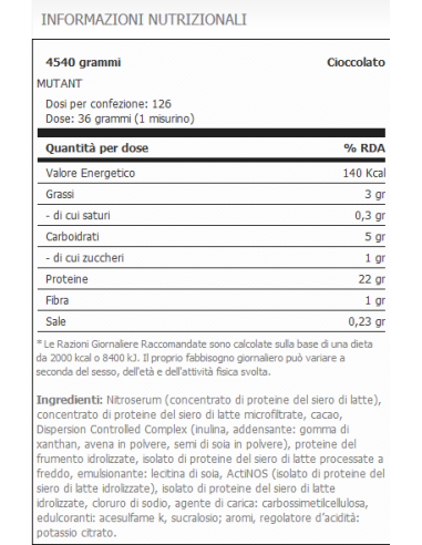Mutant Whey 4,54 Kg