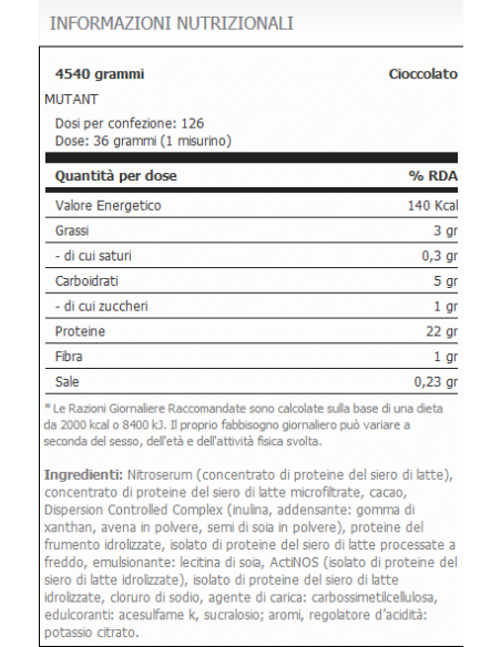 Mutant Whey 4,54 Kg