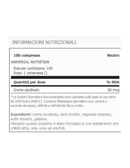 Chromium Picolinato 100 cps